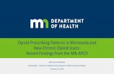 Opioid Prescribing Patterns in Minnesota and New Chronic ...