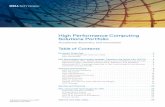 High Performance Computing Solutions Portfolio