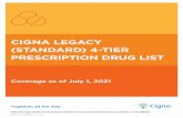 CIGNA LEGACY (STANDARD) 4-TIER PRESCRIPTION DRUG LIST