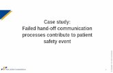 Case study: Failed hand-off communication processes ...
