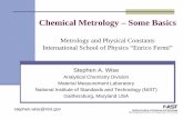 Chemical Metrology – Some Basics