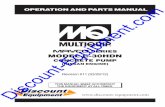 OPERATION AND PARTS MANUAL Discount-Equipment