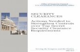 OIG-13-3, Security Clearances: Actions Needed to ...