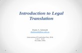 Introduction to Legal Translation - KSU