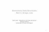 Elementary Data Structures: Part 1: Arrays, Lists