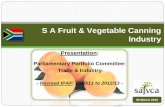 S A Fruit & Vegetable Canning Industry