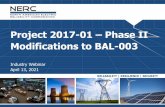 Project 2017-01 – Phase II Modifications to BAL-003