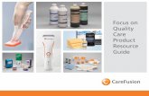 Focus on Quality Care Product Resource Guide
