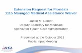 Extension Request for Florida’s 1115 Managed Medical ...