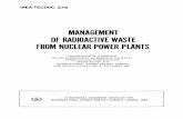 MANAGEMENT OF RADIOACTIVE WASTE FROM NUCLEAR …