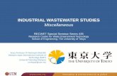 INDUSTRIAL WASTEWATER STUDIES - 東京大学