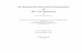 UE Based Performance Evaluation of 4G LTE Network