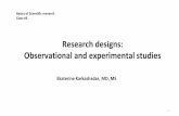 Research designs: Observational and experimental studies