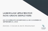 LABOR LAW UPDATES FOR NON-UNION EMPLOYERS