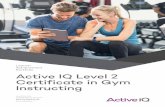 Active IQ Level 2 Certificate in Gym Instructing