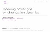 Modeling power-grid synchronization dynamics