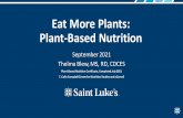 Eat More Plants: Plant-Based Nutrition