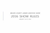 2016 SHOW RULES - Wilson