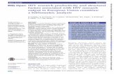 Open Access Research HIV research productivity and ...
