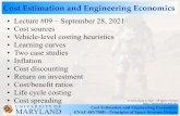 Cost Estimation and Engineering Economics