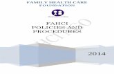 POLICIES AND ADMINISTRATIVE PROCEDURES OF FAHCI