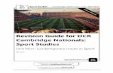 Revision Guide for OCR Cambridge Nationals: Sport Studies