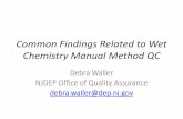 Common Findings related to Wet Chemistry Manual Method QC