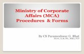 Ministry of Corporate Affairs (MCA) Procedures & Forms