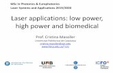 Laser applications: low power, high power and biomedical