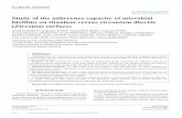 Study of the adherence capacity of microbial biofilms on ...