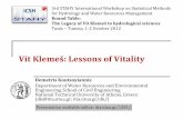 Vit Klemes: Lessons of Vitality - NTUA