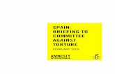 Spain: Briefing to the Committee Against Torture