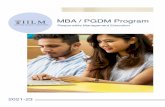 MBA / PGDM Program - Top Management PGDM, MBA Programs