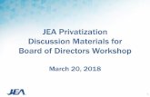 JEA Privatization Discussion Materials for Board of ...