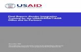 Final Report: Gender Integration Training for the USAID ...