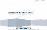 Pakistan Studies 2059 - Mega Lecture
