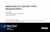 Implementation of an Exploration Portfolio Management Platform