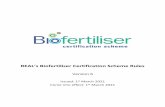REAL’s Biofertiliser Certification Scheme Rules