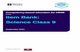 Item Bank: Science Class 9