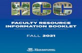 FACULTY RESOURCE INFORMATION BOOKLET