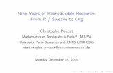 Nine Years of Reproducible Research: From R / Sweave to Org