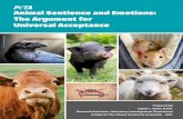 Animal Sentience and Emotions: The Argument for Universal ...