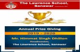 Annual Prize Giving 2019 2020 Mr. Himmat Singh Dhillon