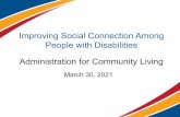 Improving Social Connection Among People with Disabilities