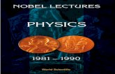NOBEL LECTURES IN PHYSICS 1981-1990