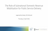 The Role of Subnational Domestic Revenue Mobilisation for ...