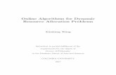 Online Algorithms for Dynamic Resource Allocation Problems