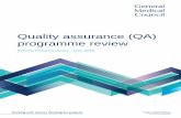 Quality assurance (QA) programme review