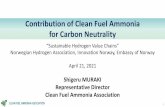 Contribution of Clean Fuel Ammonia for Carbon Neutrality