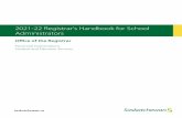2021-22 Registrar's Handbook for School Administrators
